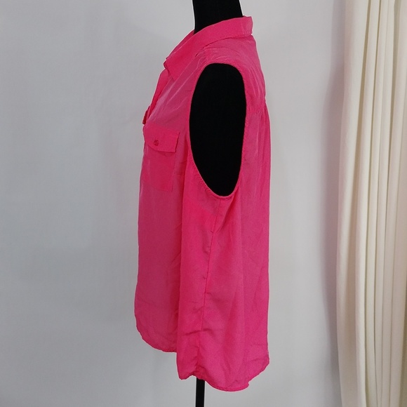 Torrid Pink Button Front Sleeveless Top - Picture 6 of 8